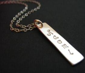 Name Jewelry, Gold Name Necklaces, Gold Bar Necklace, Personalized Jewelry, Personalized Necklace